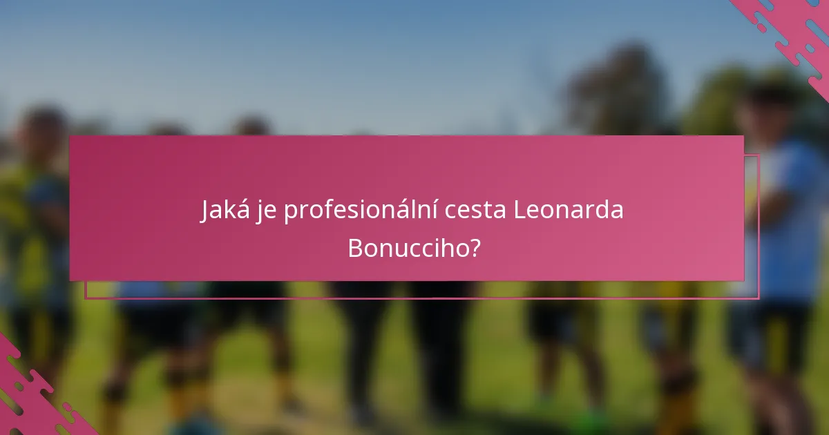 Jaká je profesionální cesta Leonarda Bonucciho?