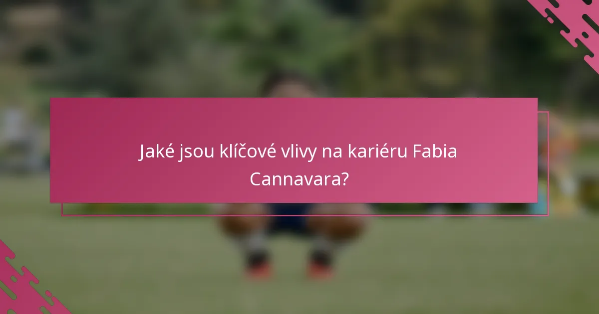 Jaké jsou klíčové vlivy na kariéru Fabia Cannavara?